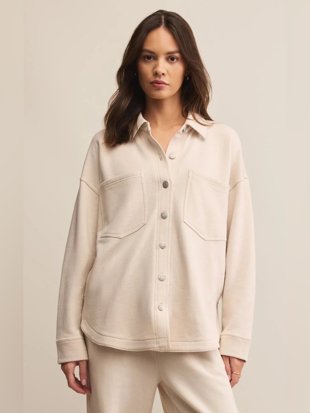 🆕 Z-Supply All Day Relaxed Knit Jacket - CRYSTAL NWT SZ SM